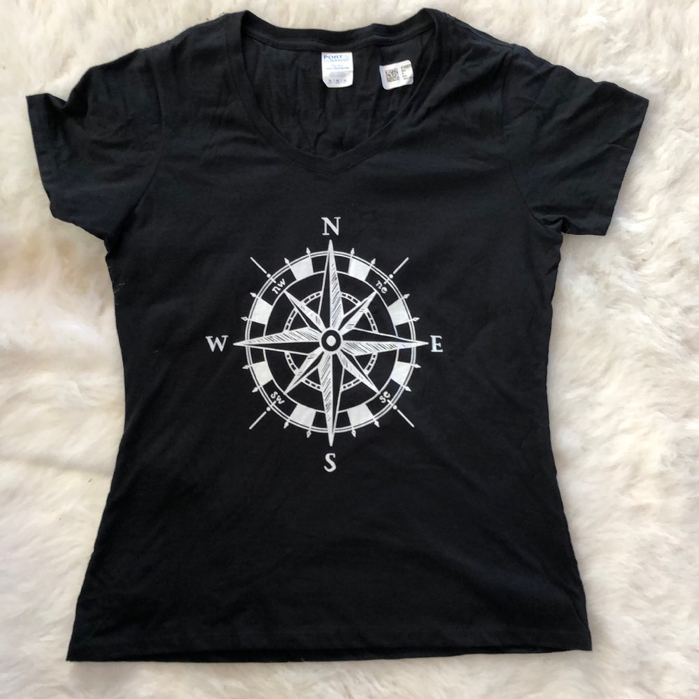 Nautical Star V neck tee